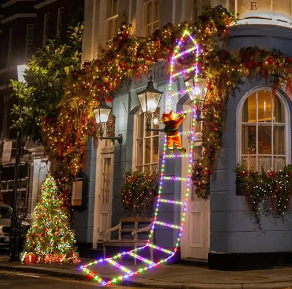 LED Santa Claus Climbing Ladder Light