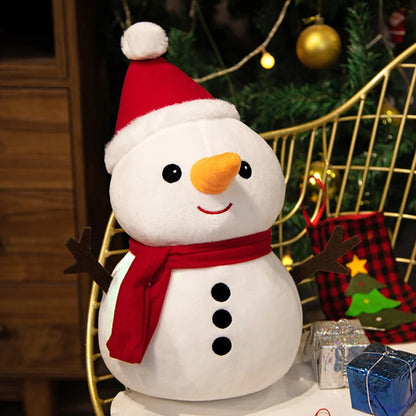 20cm Christmas Plush Dolls Santa Snowman Reindeer Toys