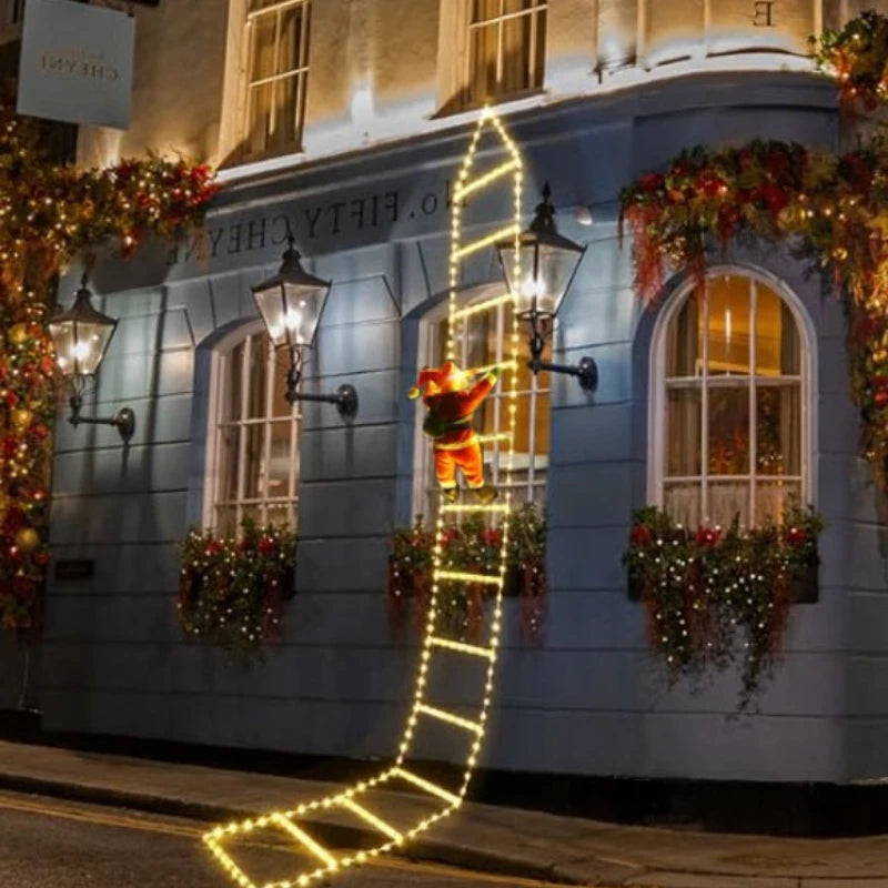 LED Santa Claus Climbing Ladder Light