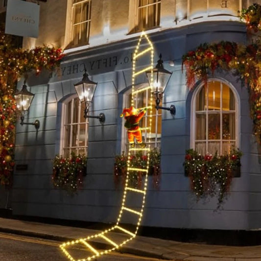 LED Santa Claus Climbing Ladder Light