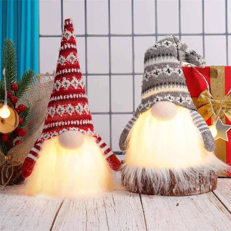 LED Faceless Gnome Doll Christmas Decoration