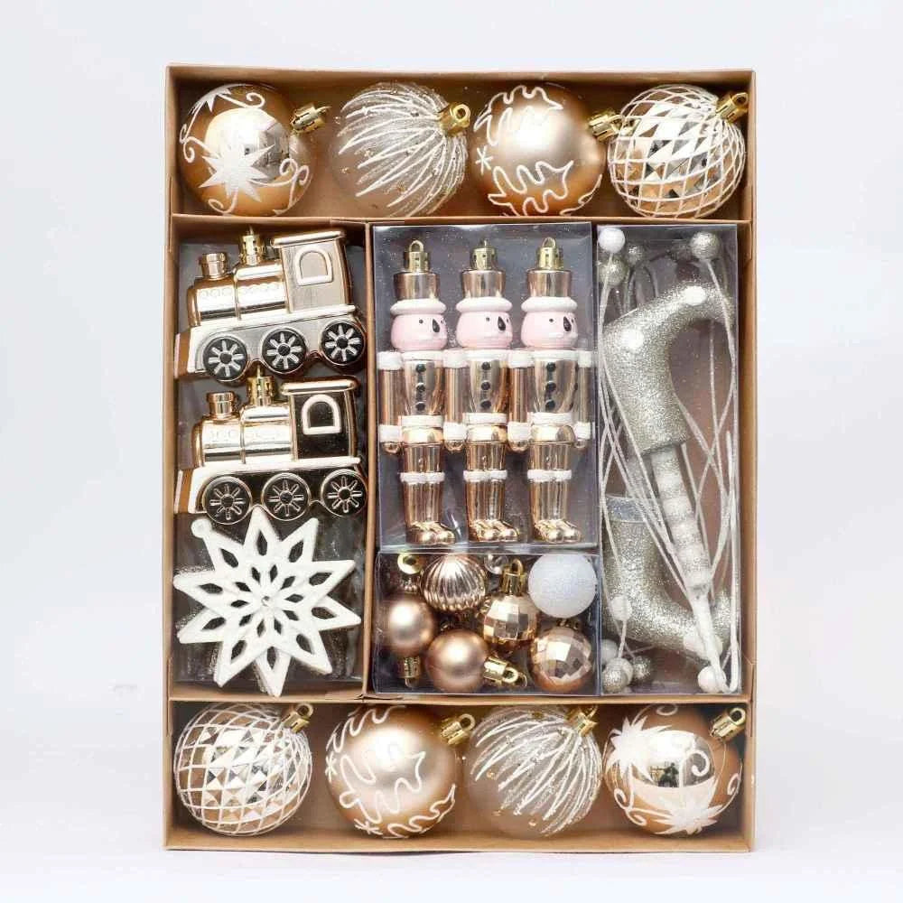 50-Piece Shatterproof Christmas Ball Ornaments Set