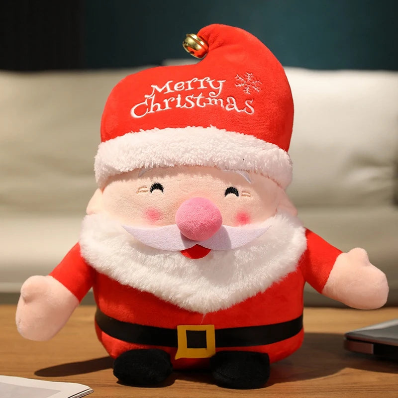20cm Christmas Plush Dolls Santa Snowman Reindeer Toys