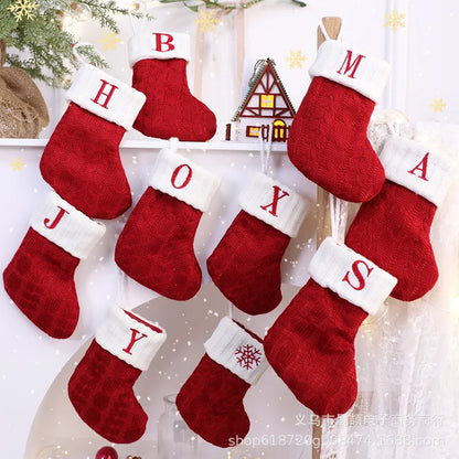 Red Knitted Christmas Socks
