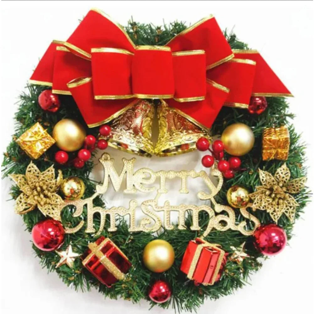 Artificial Green Christmas Wreath Garland Holiday Decoration