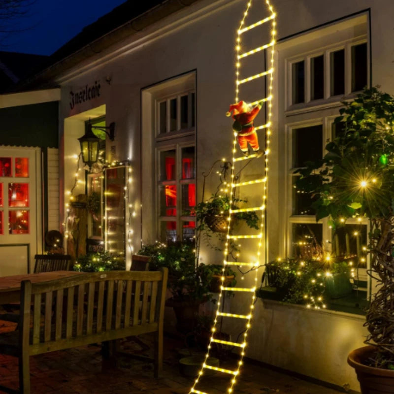 LED Santa Claus Climbing Ladder Light