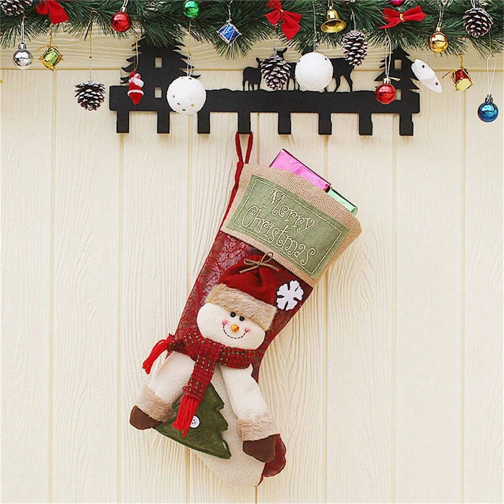 Large Cloth Christmas Stocking Gift Bag