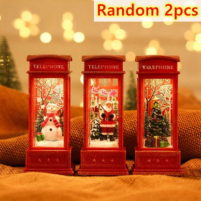 Christmas Phone Booth Light