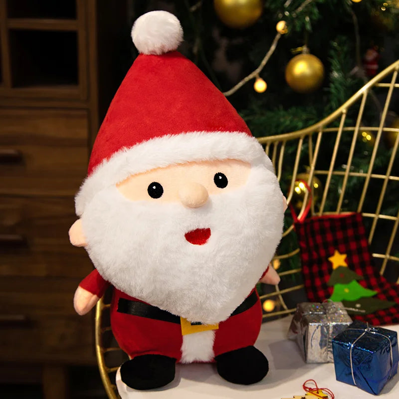 20cm Christmas Plush Dolls Santa Snowman Reindeer Toys