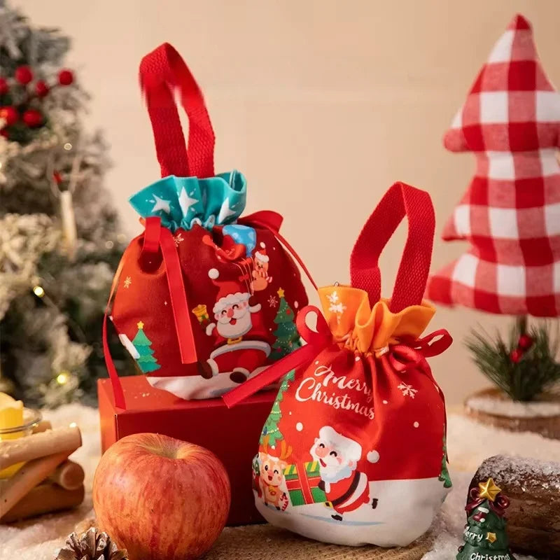 Christmas Drawstring Gift Bags