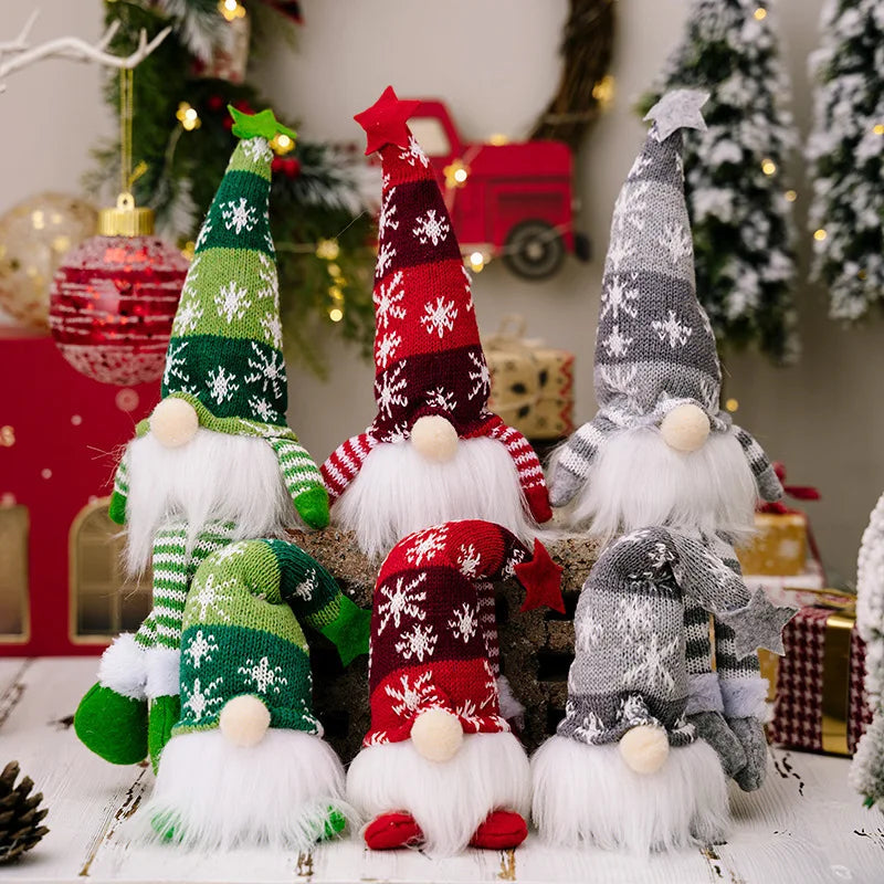 LED Faceless Gnome Doll Christmas Decoration