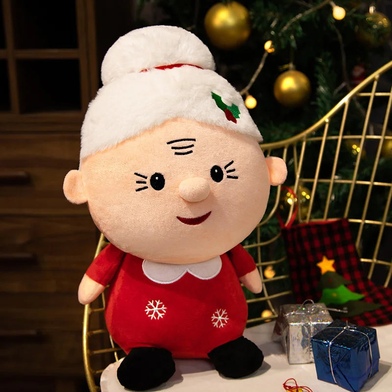 20cm Christmas Plush Dolls Santa Snowman Reindeer Toys