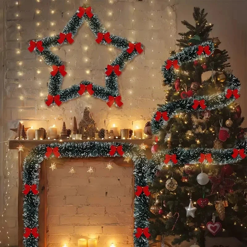 2m Christmas Tinsel Garland LED Light