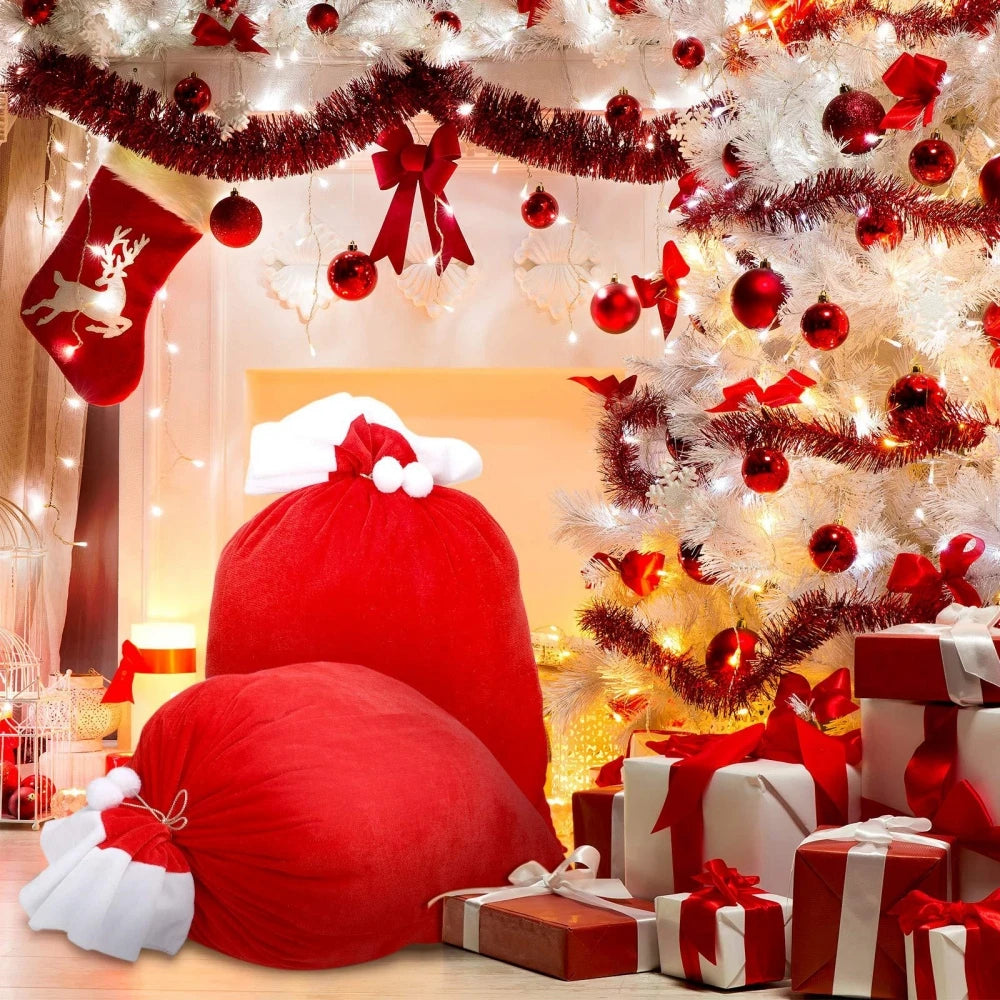 Large Red Santa Backpack Gift Bag