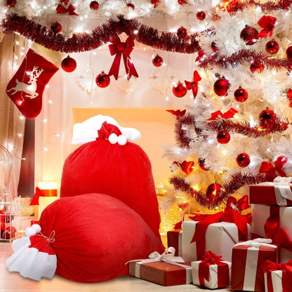 Large Red Santa Backpack Gift Bag