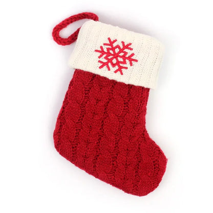 Red Knitted Christmas Socks