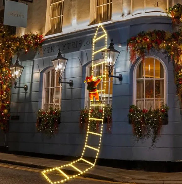 LED Santa Claus Climbing Ladder Light