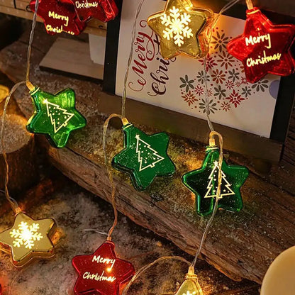 Christmas Balls Star Fairy String Lights Garland