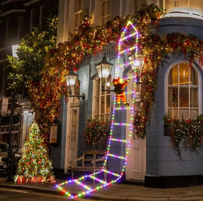 LED Santa Claus Climbing Ladder Light