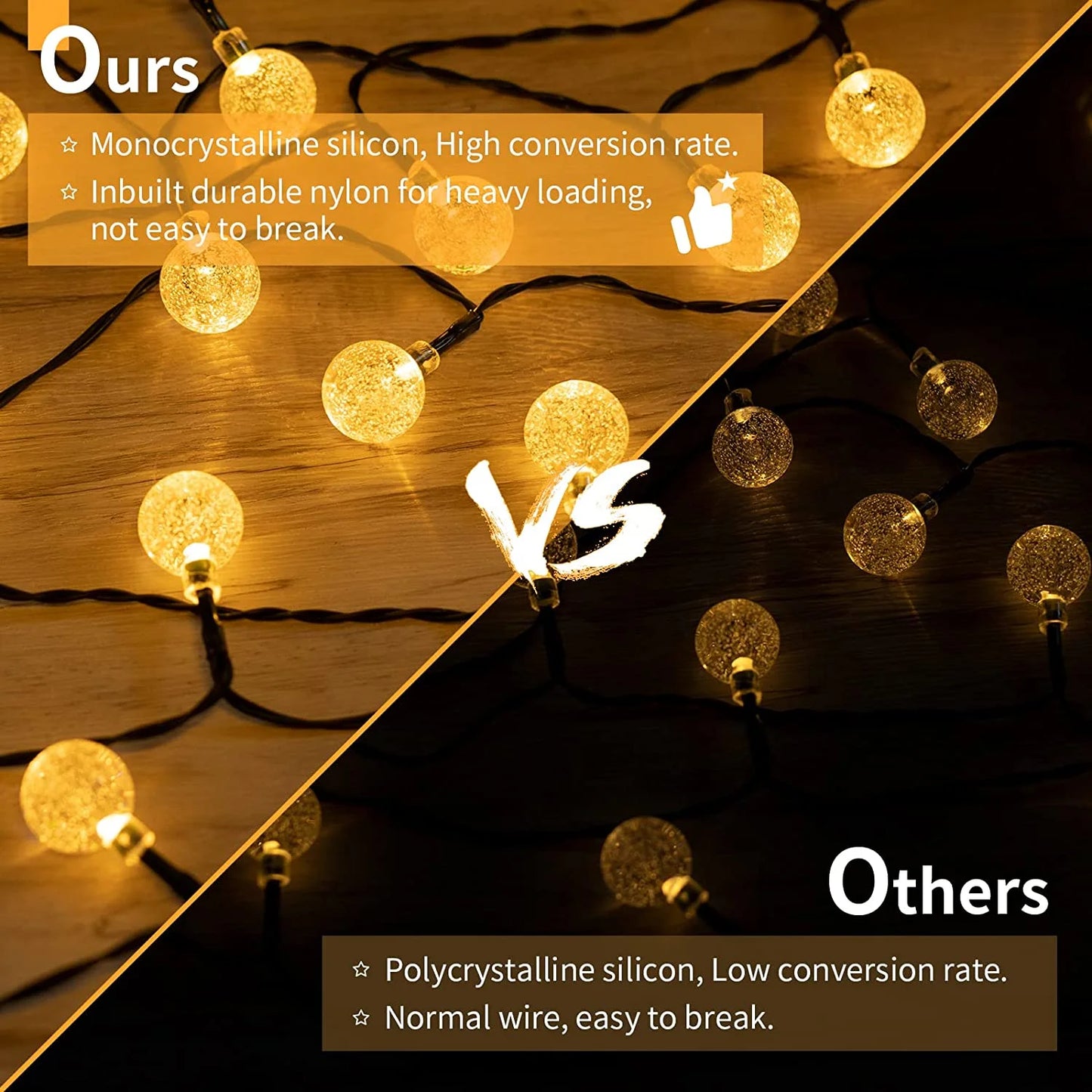 Solar Crystal Globe String Lights