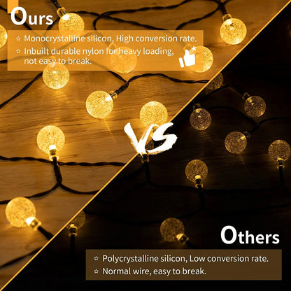 Solar Crystal Globe String Lights