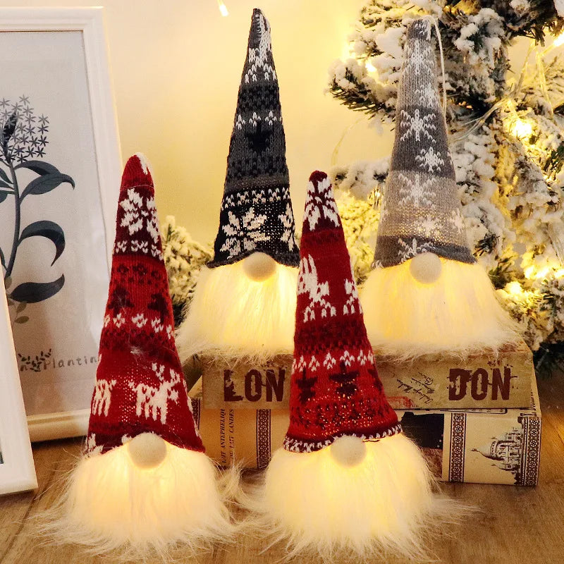 LED Faceless Gnome Doll Christmas Decoration